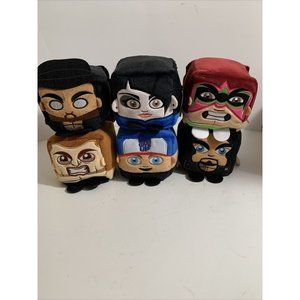 Lot 6 WWE Kawaii Cubes Mini Plush Toys Cena